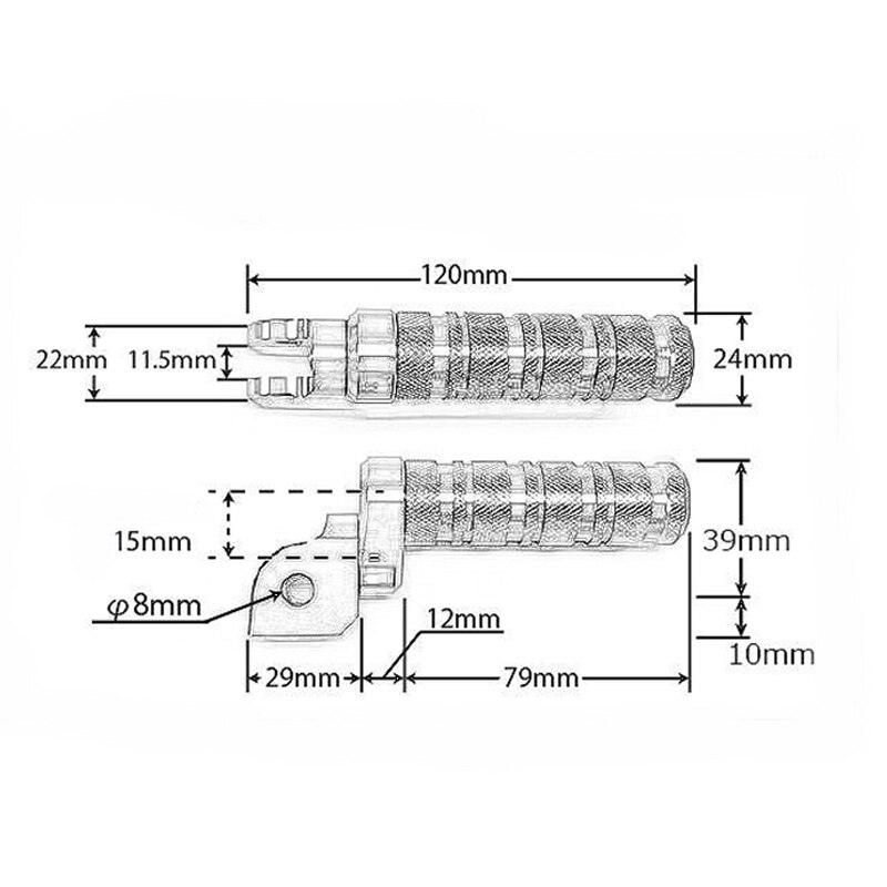 Motocyklowe podnóżki przednie regulowany podnóżek dla Honda CBR1000RR 600RR CBR500R CBR600F RVF750R