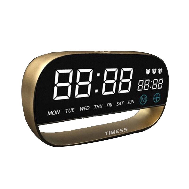 TIMESS Alarm Clock Digital Electronic Clock Touch Sensing With Backlight Snooze Function LED Clock