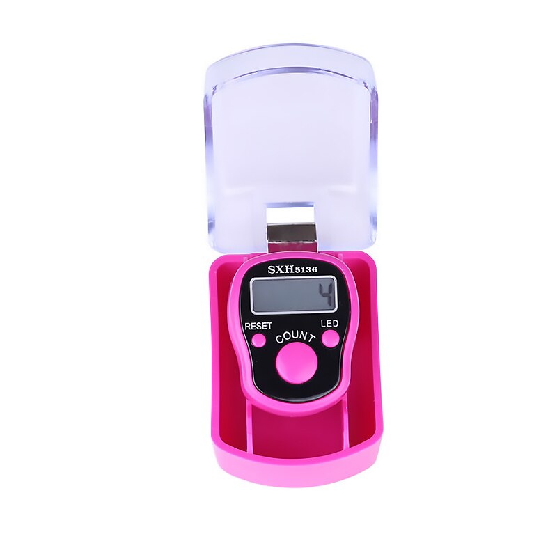 Mini Stitch Marker Row Finger Counter LCD Electric Digital Display with LED Light LED Finger Counter