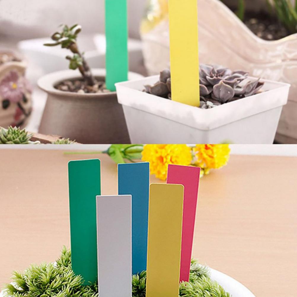 100Pc de la planta de plástico para viveros etiqueta vivero marcadores macetas planta etiquetas bandeja Mark herramientas mezclar colores