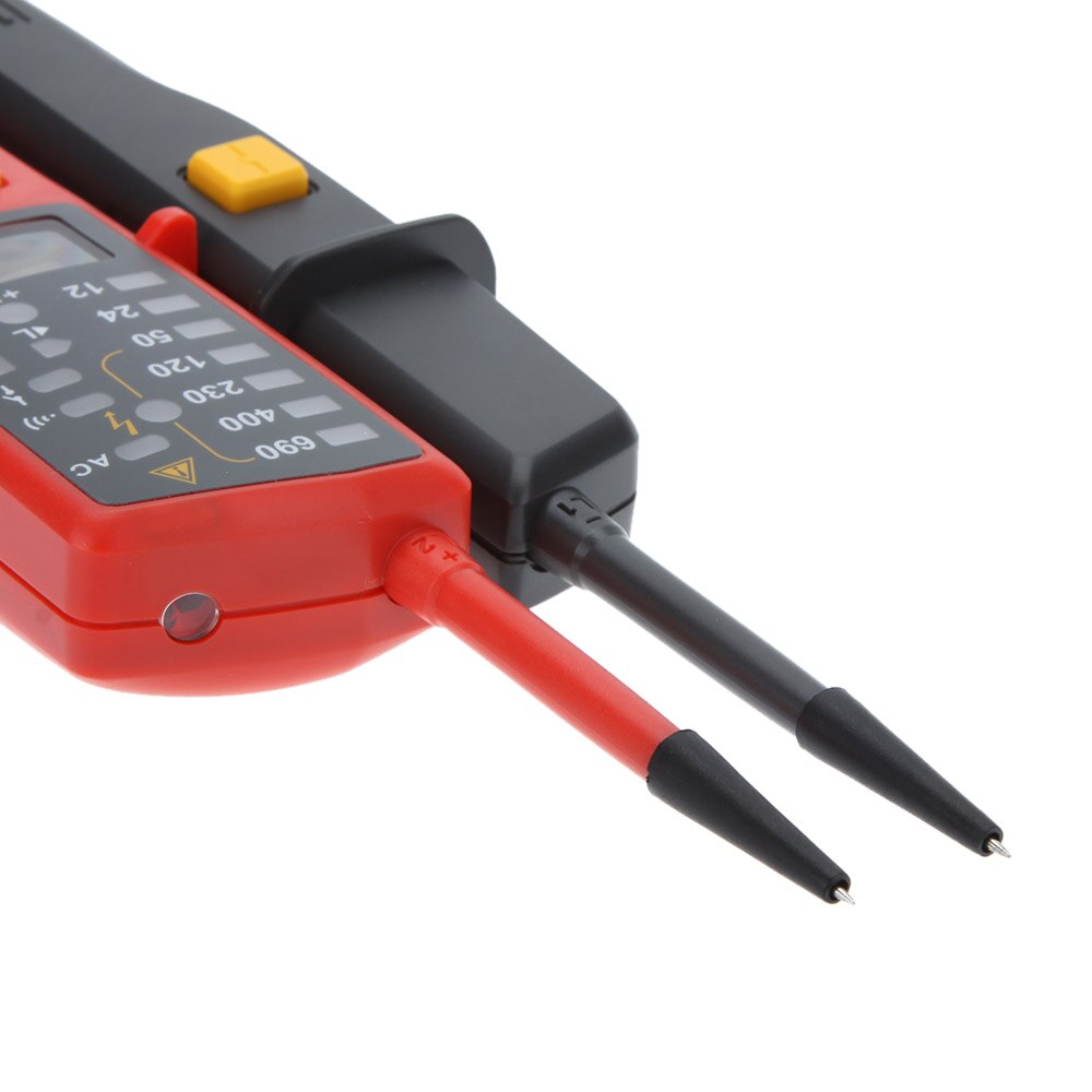 UNI-T UT18C Auto Range Voltage and Continuity Tester with LCD/LED Indication Data Hold RCD Test and No Battery Detection