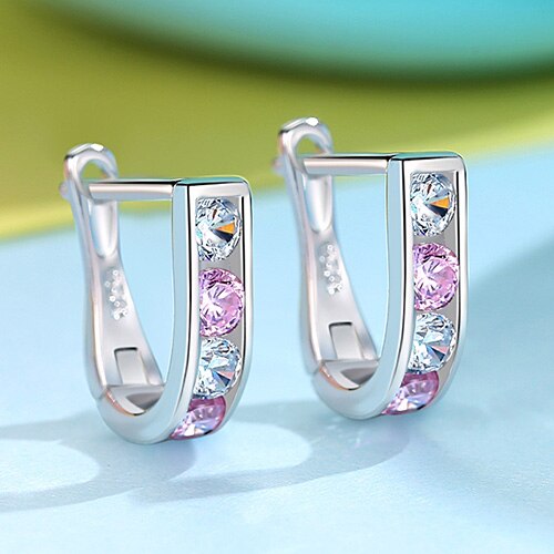 Belawang 925 sterling sølv søde søde blå krystal øreringe til baby pige børn øreringe børn piger dejlige smykker: Etye 3255