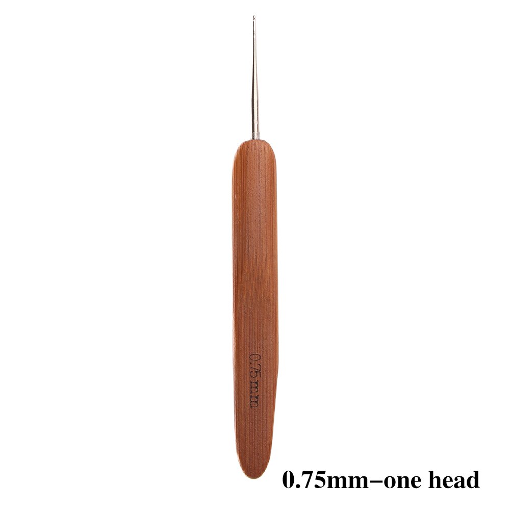 Agujas de ganchillo de Triple cabeza para rastas, 1 Uds., con mango de bambú, Micro gancho para rastas, herramientas para hacer Cabello, ganchos de tejido: 04