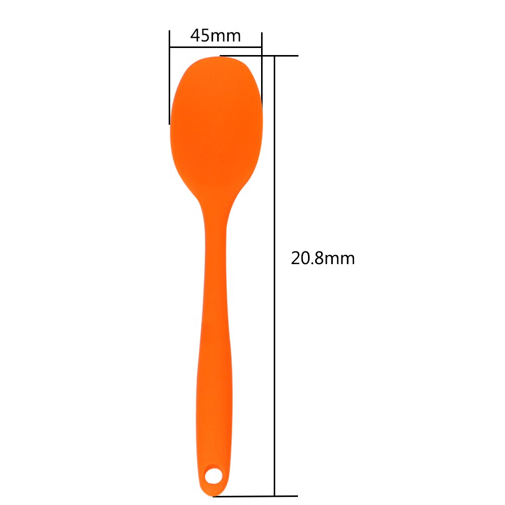 Cuchara mezcladora de silicona para cocina, cucharas para sopa, utensilios de cocina de mango largo, espátula para masilla de pastel