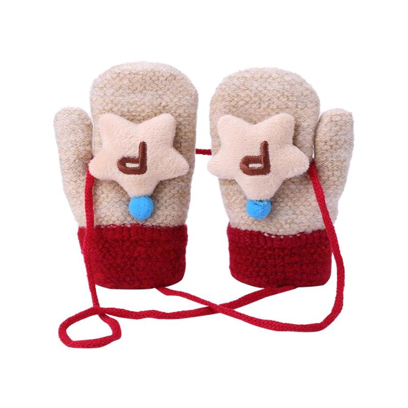 Jongens Meisjes 1 Paar Thicken Handschoenen Comfort Zachte Dagelijkse Leisure Persoonlijkheid Afdrukken Cartoon Vinger Handschoenen Kinderen Dagelijks Handschoenen: COFFEE