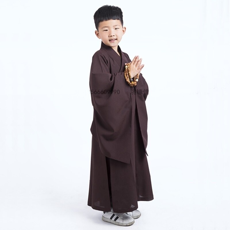 Batas de monje budista para niños, ropa para niños, disfraz masculino, túnicas de monje shaolin, TA516