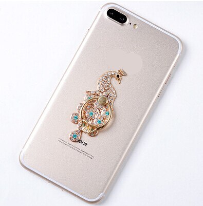Heart Mobile Phone Stand Holder Metal For iPhone Huawei Ring All Phone Finger Ring Mobile Phone Stand Diamond: A
