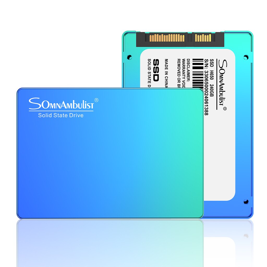 Plastique bleu dégradé intégré lecteur à état solide 120GB ordinateur portable ordinateur de bureau SSD HAUTE-vitesse 2.5 pouces SATA3 à l'état SOLIDE