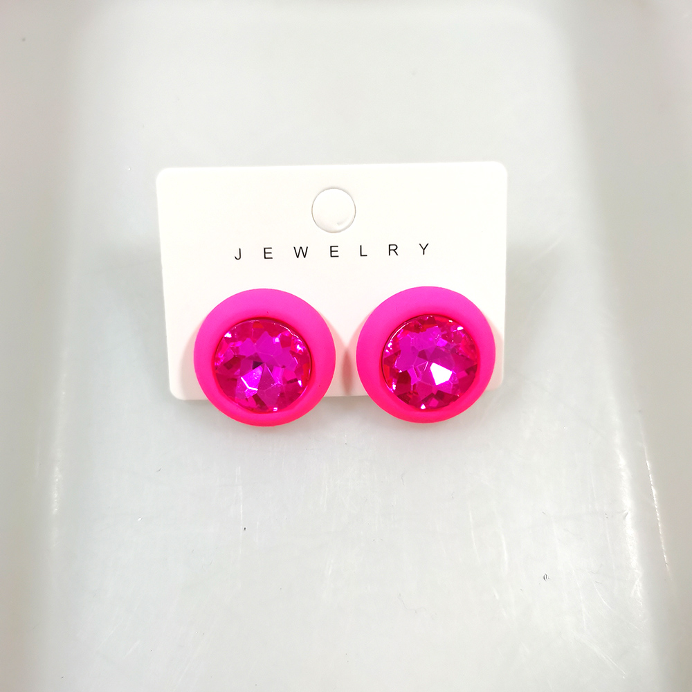 Strass oorbellen voor vrouwen vierkante oorknopjes pendientes 2023 trend geometrische kantoor feestcadeau mode-sieraden: Blue Zinc Plated