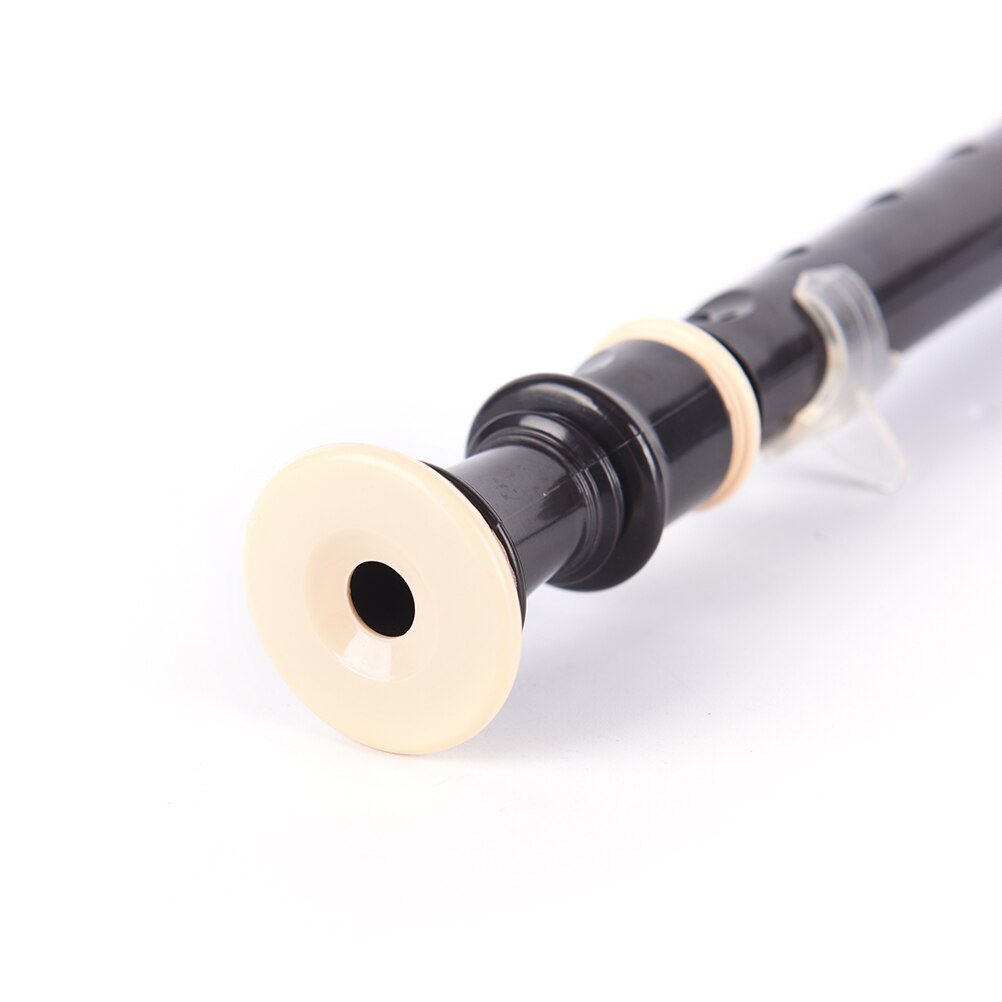 Black Clarinet Soprano Recorder Flute Musical Instrument + Cleaning Rod Piccolos Accessory 8 Holes Adjustable