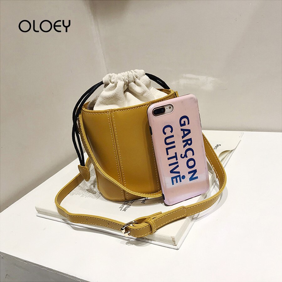 Bolsa de ombro feminina, bolsa de ombro com cordão, transversal, bolsa de mensageiro, de couro para mulheres