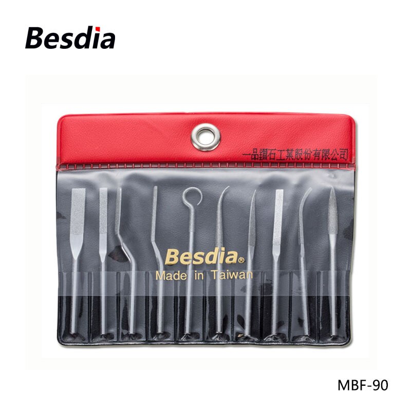 Taiwan besdia diamant avsmalnande maskinfiler handverktyg eller sortiment med turbo luft lappar mtp 120 mtf 100