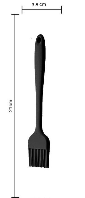 1PC Silicone Barbeque Brush Cooking BBQ Heat Resistant Oil Brushes Supplies Kitchen Bar Cake Baking Tools Utensil Supplies: black