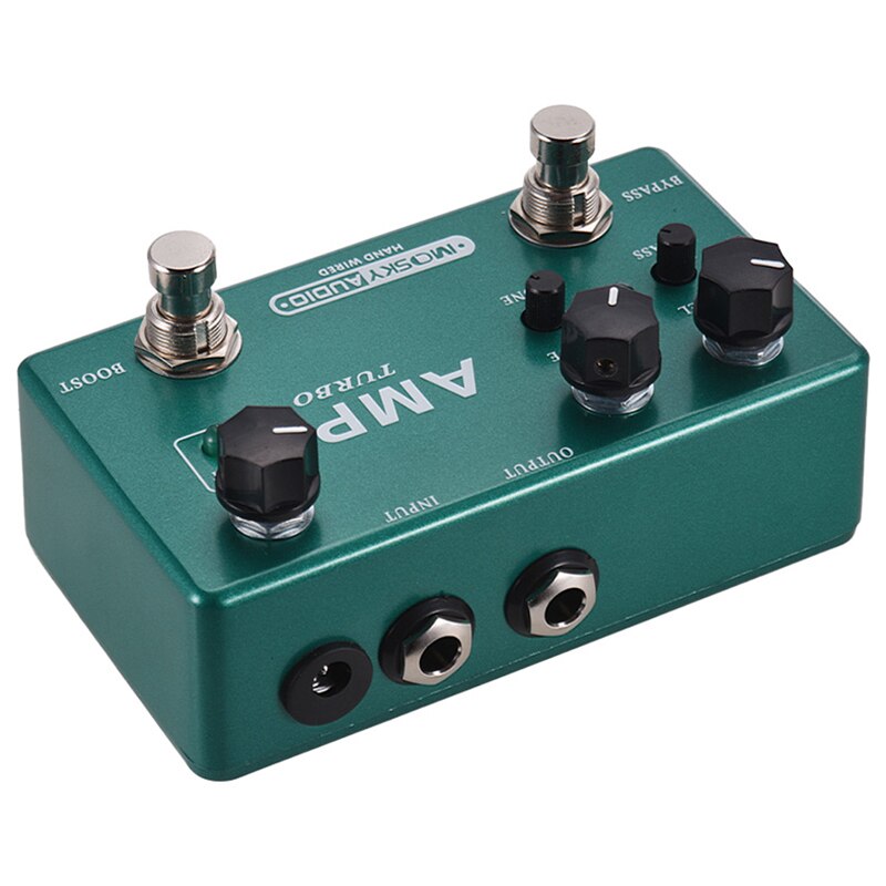 MOSKY Overdrive pedale per chitarra effetto AMP TURBO effetti per chitarra elettrica accessori per pedali con scocca in metallo Booster pulito