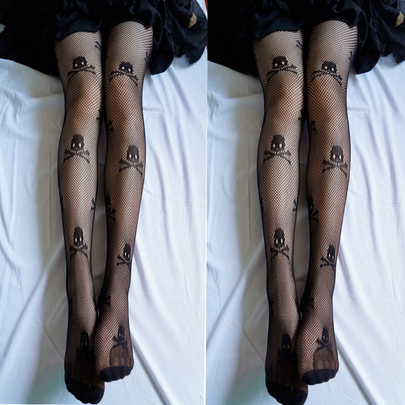 Collant gothique japonais en dentelle, bas en résille, noir, rétro, Rose, fleur, vigne, pantalon, amour, bas G, pour femmes: As Image16