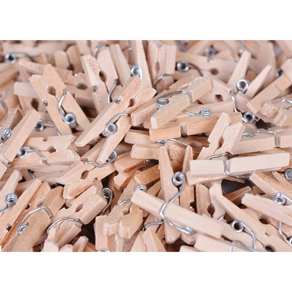 20Pcs Mini Wasknijpers Mini Natuurlijke Houten Wasknijpers, multifunctionele Wasknijpers Fotopapier Peg Pin Craft Clips Houten Clips