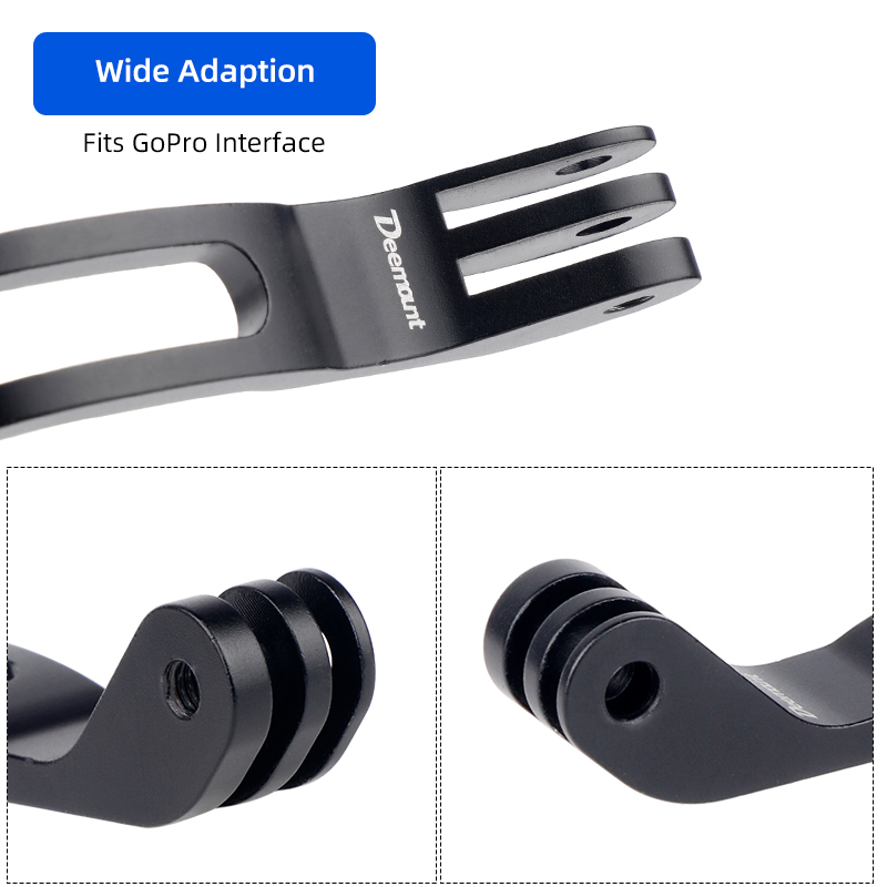 Deemount Fietslamphouder Mount Camera Stand Rack Voorvork Installeren 15 ° /Flat Warping voor Brompton vouwfiets/MTB/racefiets