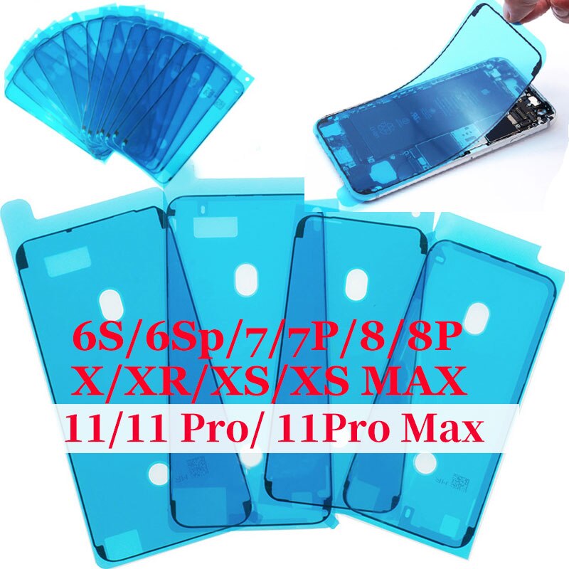 100pcs Waterproof Sticker For iPhone 6S 7 Plus 8 Plus X XR XS 11 pro Max LCD Touch Screen Frame Adhesive Seal Tape Glue Stickers