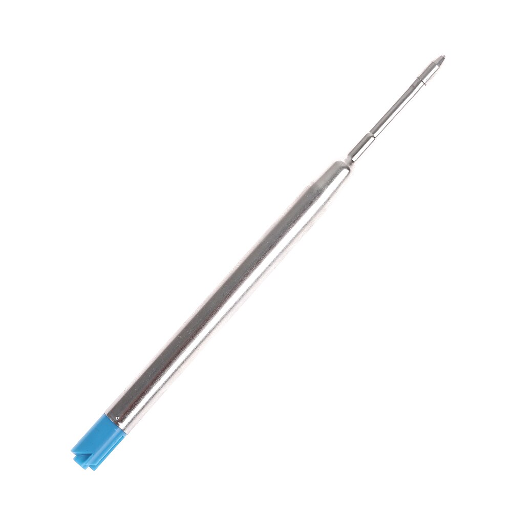 10 st fin korsstil blå/svart bläck 0.5mm medelstor spets kulspetspenna påfyllning kontorspenna skolmaterial signaturpennor: 10 stycken blå