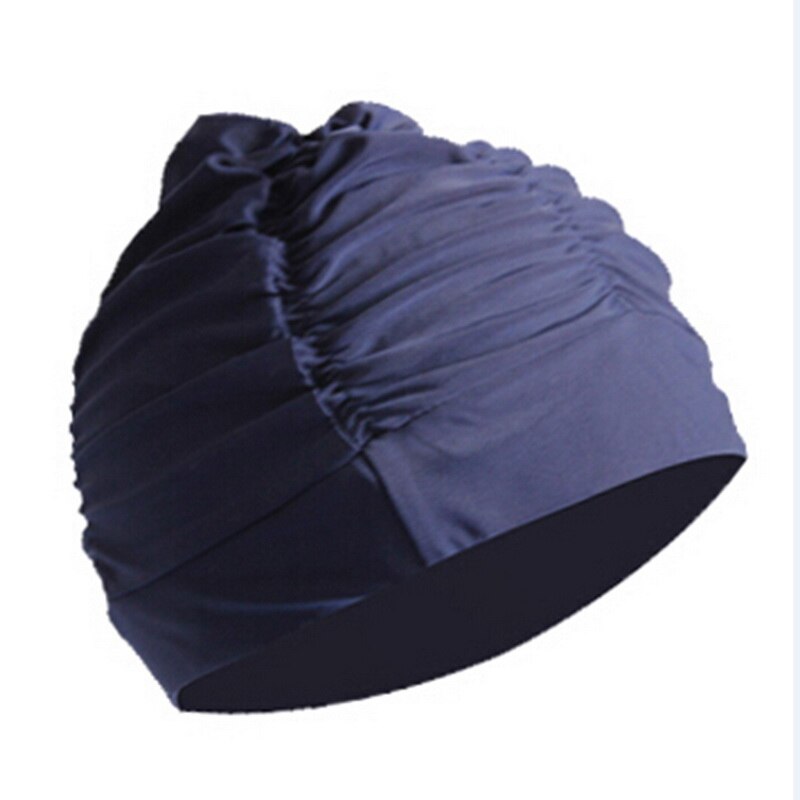 Sexy Swimming Cap Womens Long Hair Swim Hat Outdoor Activities Solid Cap Bathing Drape Stretch Sports Seaside Fold Girls: 9