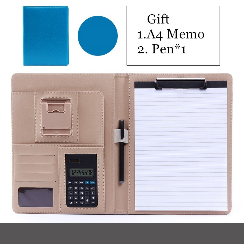 A4 Phone Holder Bags Document Business Folder Manager Conference Calculator File Organizer Layout School Office Stationery: B LAKE BLUE