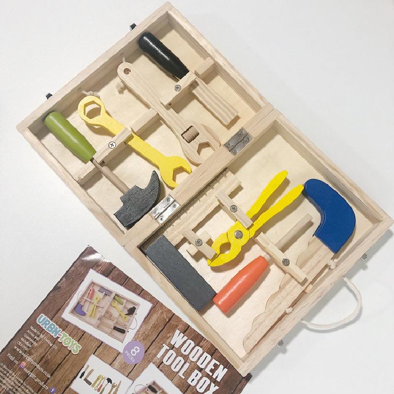Houten Draagbare Multifunctionele Pretend Play Speelgoed Kinderen Toolbox Reparatie Kit Combinatie Puzzel Speelhuis Demontage Speelgoed