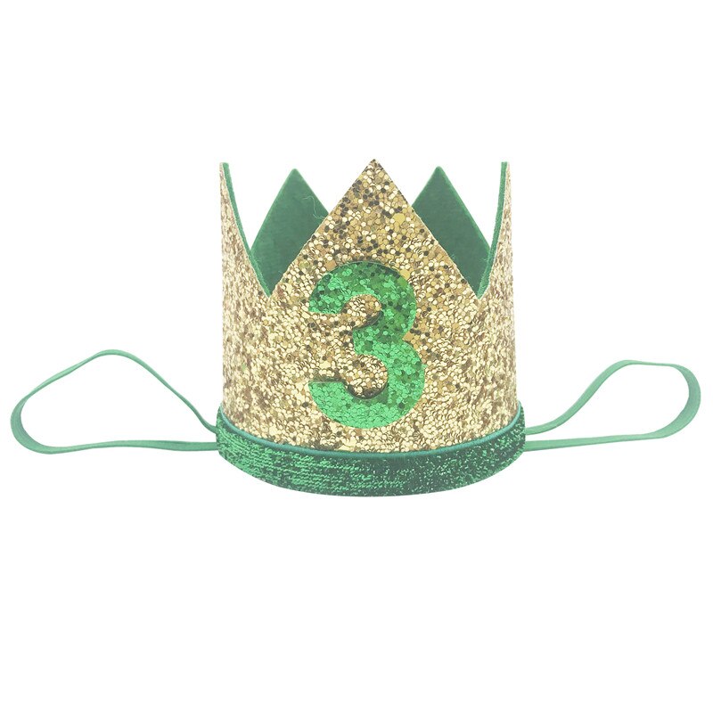 Chapeau d&#39;anniversaire pour enfants, 1 2 3 4 5 6 ans, 1 pièce, bandeau couronne de fête de 1er 2e 3e anniversaire, Prince Baby Shower, accessoires pour cheveux: 3