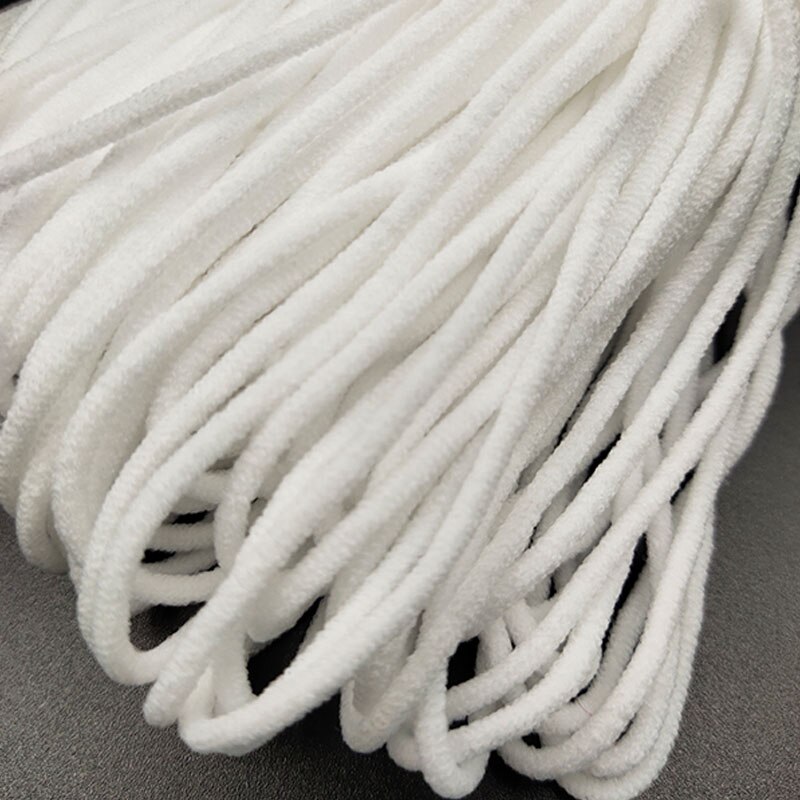 3mm Mouth Mask Elastic Bands Rope Rubber Band String Mask Ear Cord Round Elastic Band DIY Clothing Craft Accessories