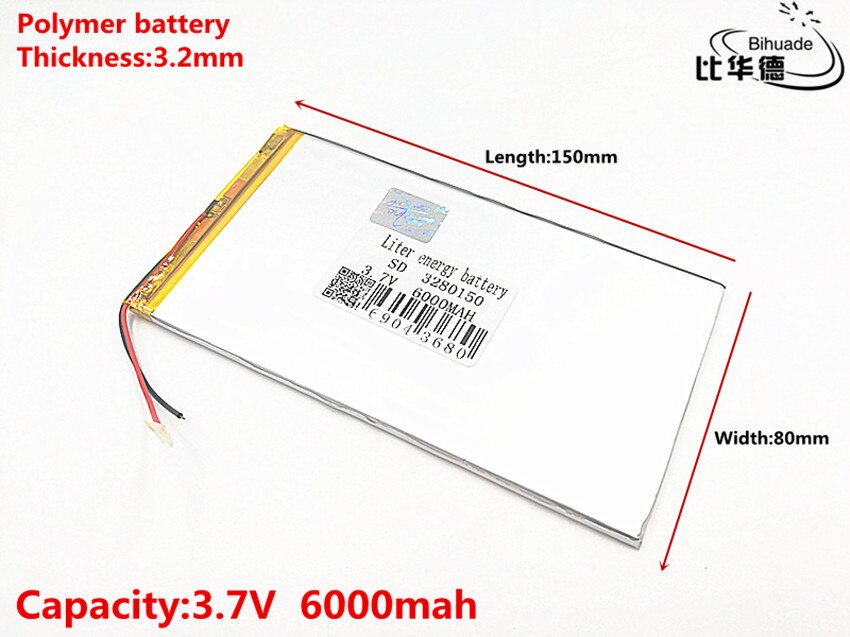 1 pz/lotto Buon Qulity 3280150 3.7 V 6000 mAH batteria Reale 5900 mAh Li-Ion per V88 V971 M9