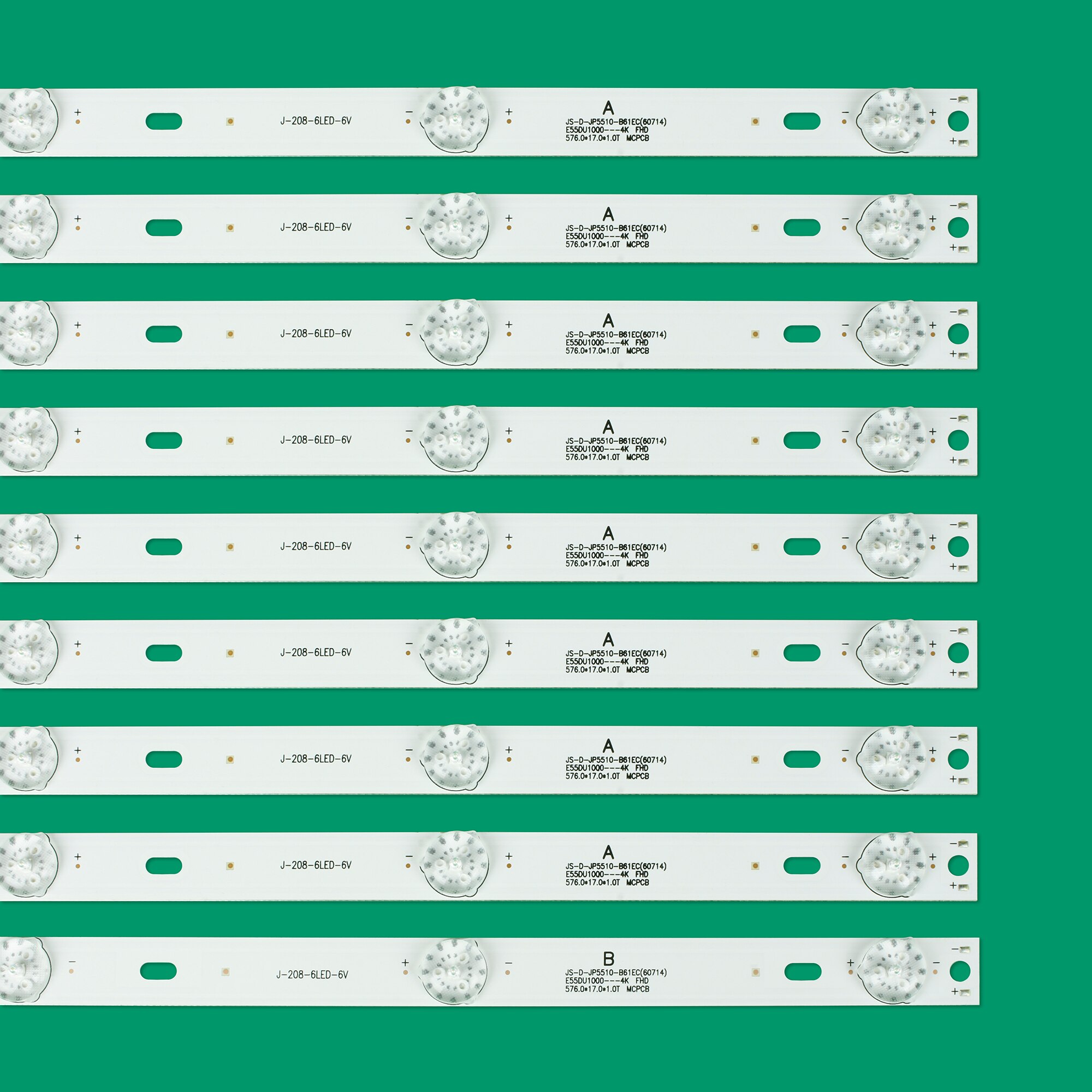 LED Backlight strip 6 LED JS-D-JP5510-B61EC E55DU1000