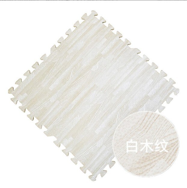 Soft Puzzle Crawling Pad Interlock Foam Wood Texture Floor Mat Waterproof Rug for Child Bedroom Living Room Kitchen Gym 30cm: Ivory / 12pcs 30x30x1cm