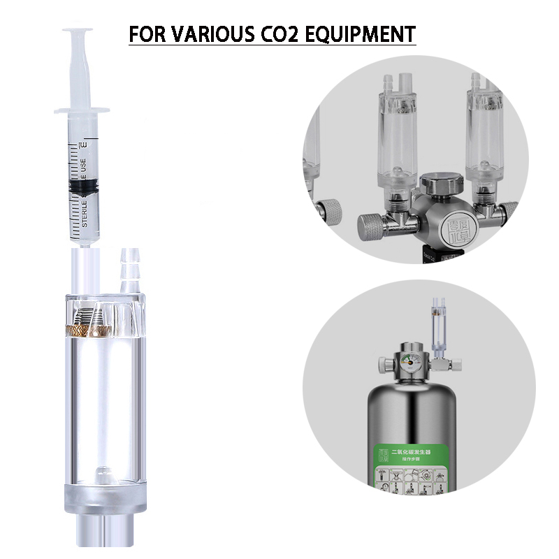 Aquarium CO2 Bubble Counter Watergevulde verzegelde bubble recorder Aquarium CO2-generator Accessoires voor drukreduceerklep