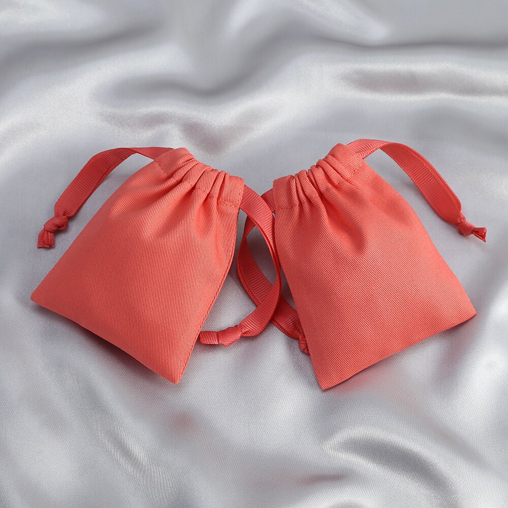 20Pcs Sieraden Pakket Pouch Katoenen Canvas Tassen Met Lint Kleine Ketting Earring Verpakking Pouch Wedding Favor Bag: 8x10cm