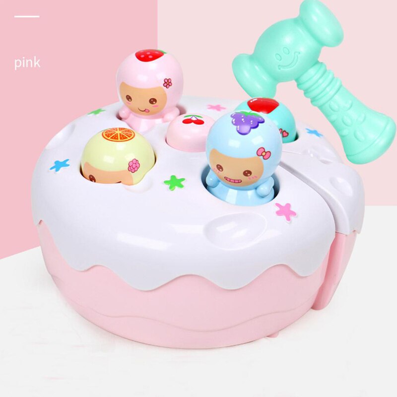 Jouet pour bébé de 13 à 24 mois, gâteau, d&#39;anniversaire, pour enfant fille et garçon de 1 an, jeu éducatif de comptage, de musique: Red
