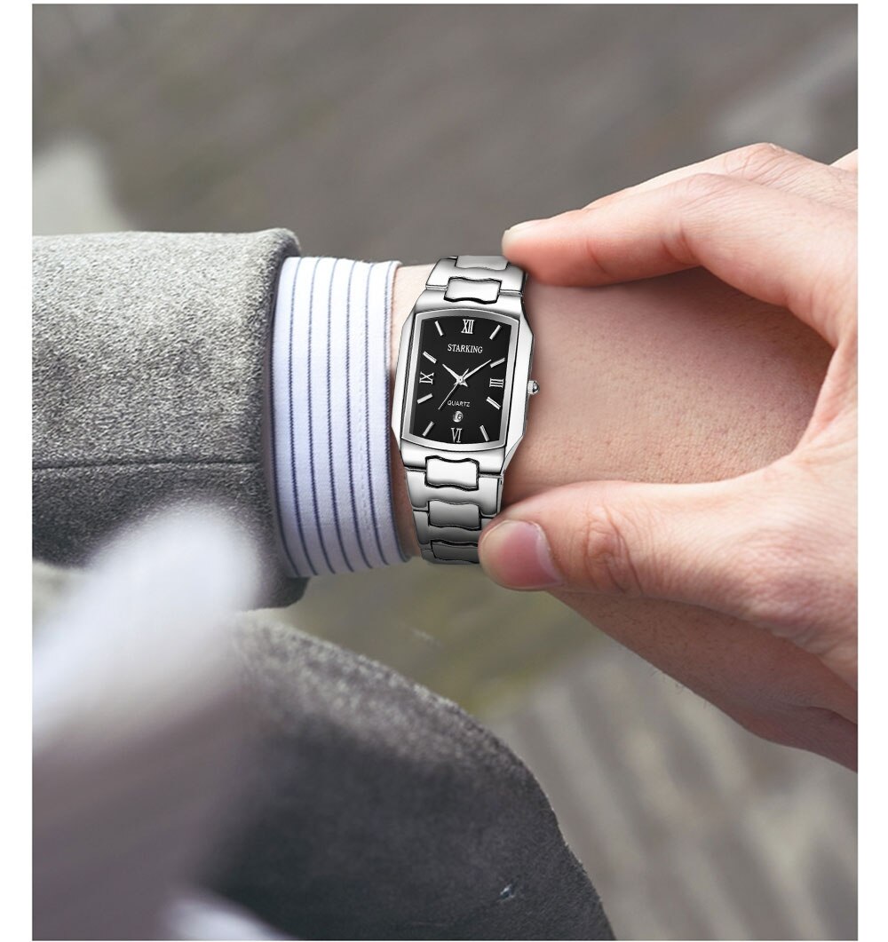 STARKING-relojes de cuarzo con movimiento japonés para hombre, reloj masculino de cuarzo con movimiento japonés, de famosa, informal, a la , BM0605,