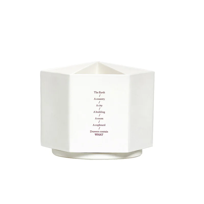 Desk Organizer Accessories Pen Holder Desktop Hexagon Pencil Pot Large Capacity Stationery Storage Box Escritorio