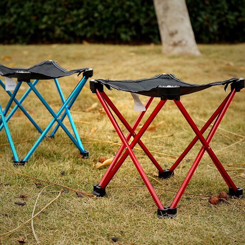 Utomhus ultralätt hopfällbar pall bärbar aluminiumlegering oxford tyg campingstol med väska
