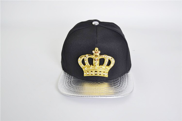 Lær høst merkevare metall crowne europa baseball cap hatt for menn kvinner casual hip hop snapback caps solhatter