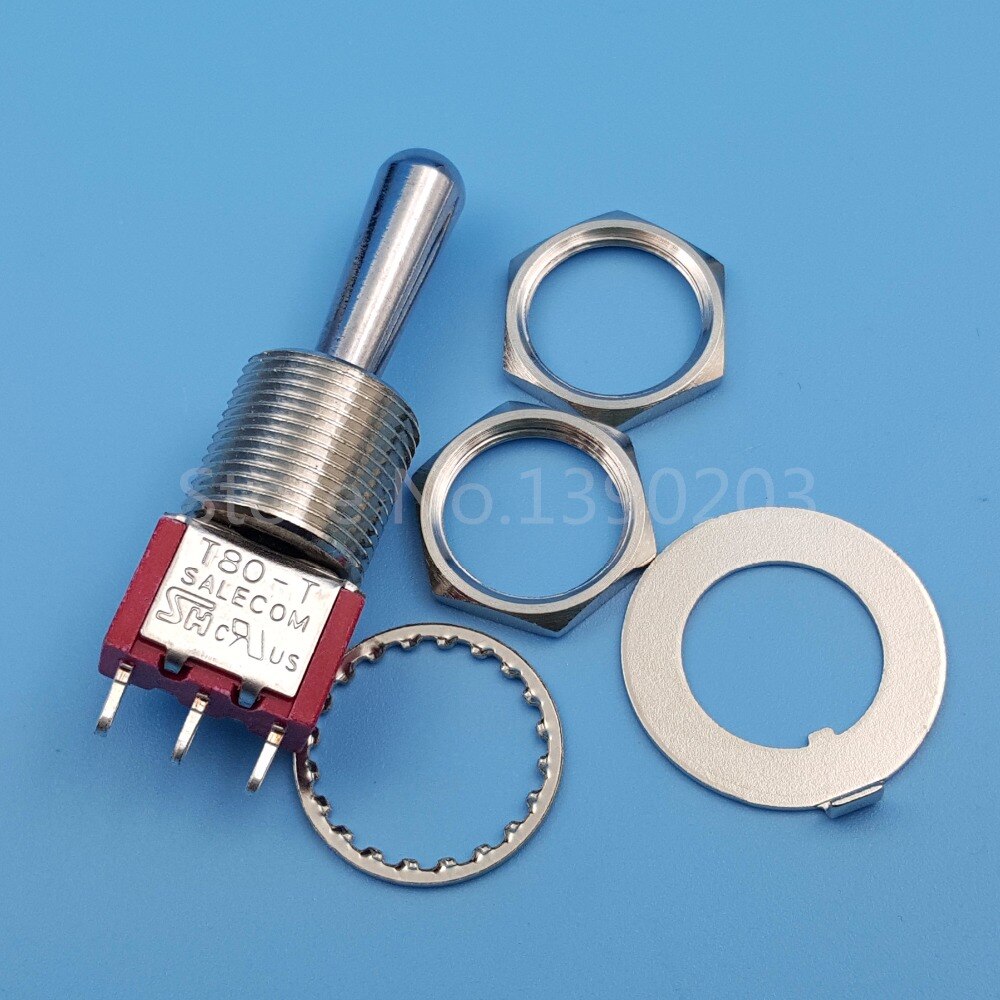 Sh  t8014-z1 12mm 3 pin 3 positie aan-uit-aan onderhouden spdt mini tuimelschakelaar grote lange handgreep