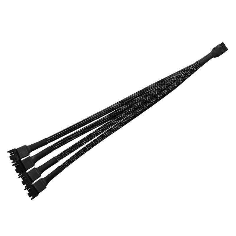 Pwm vifte splitter 4 pinner adapter kabel 1 til 1 2 3 4 datamaskin cpu kjøler vifte splitter pc chassis vifte forlengelse strømkabel