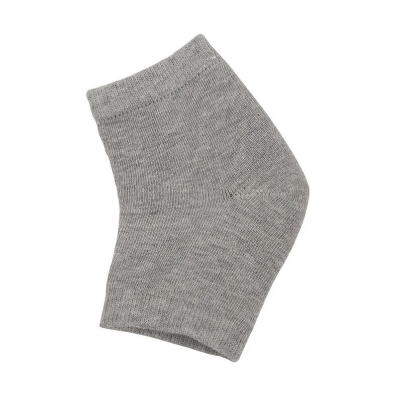 Nouveaux hommes femmes sport cheville anfissuré chaussettes talon douleur coussin Silicone Gel chaussette talon casquette chaussette hydratant cheville chaussette: Gris