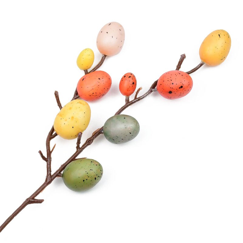 1pc Easter Eggs Branch Plastic Foam Flowers Spring Festival Floral Decoration Wedding Happy Easter Party Supplies for Home Decor