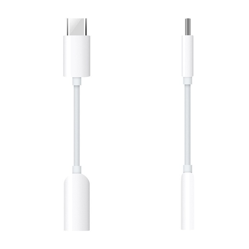 Nylon USB C di Tipo C A 3.5mm del Trasduttore Auricolare Cuffie Cavo del Convertitore Jack Adattatore Audio Digitale Per Ipad Pro Samsung huawei Xiaomi: white