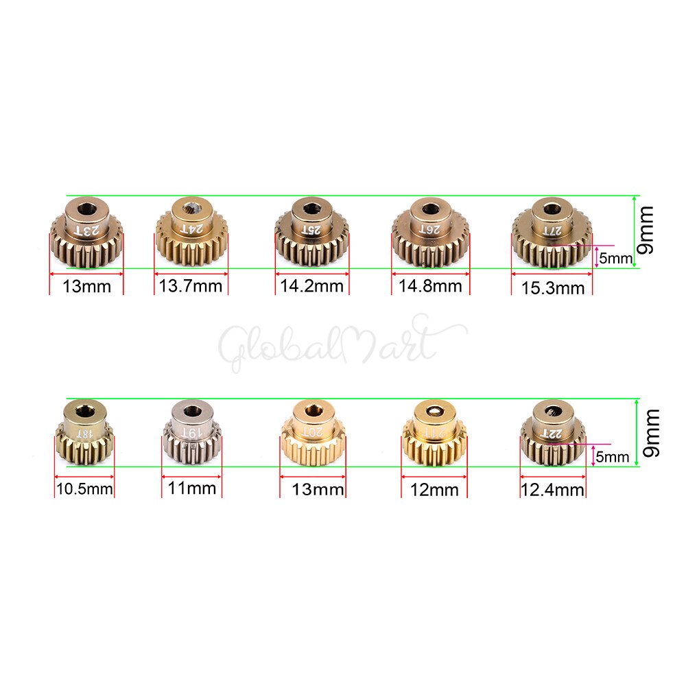 Metallo 48P Spur Gear 92T 85T 80T Pignone 18T 19T 20T 21T 22T 23T 24T 25T 26T Ingranaggi Del Motore Per Sakura R31 G31 SCX10 AX10 Traxxas HPI