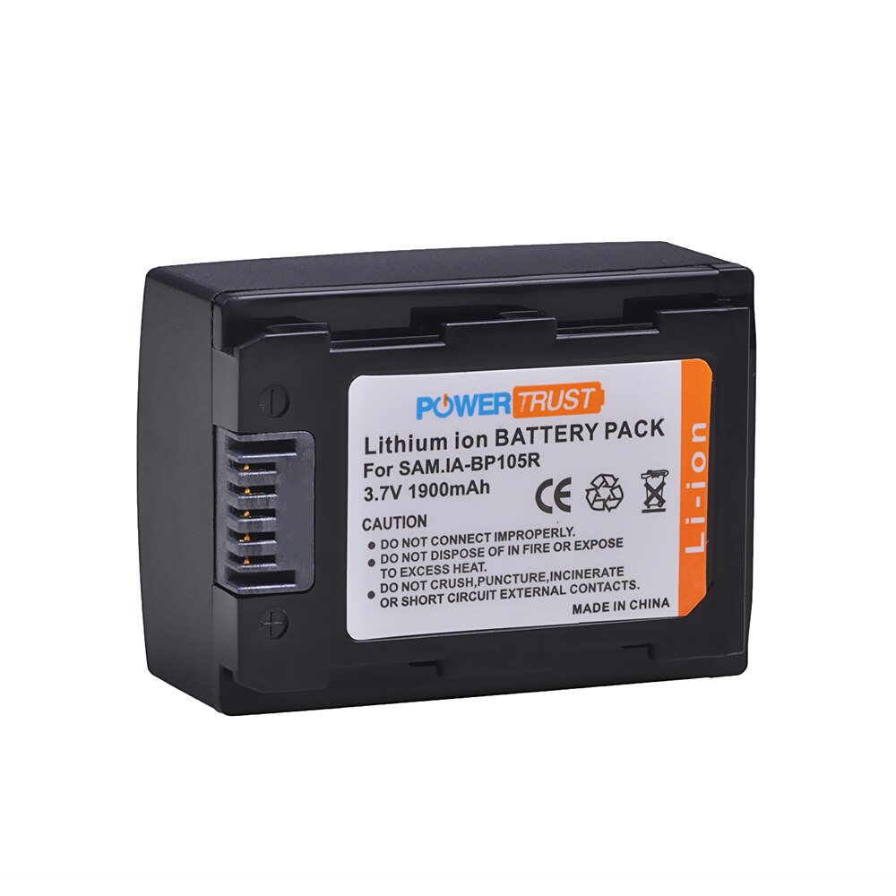 2X Batteries + Chargeur pour Samsung IA-BP105R - Compatible avec Samsung HMX-F80 F90 F800 F900 ,HMX-H203 H220 H300 H303,SMX-F40
