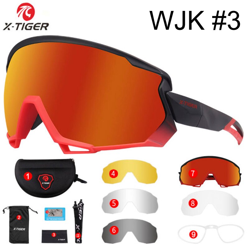 X-TIGER Wind Fietsen Bril Gepolariseerde Outdoor Sport Fiets Bril MTB Bike Zonnebril Bril Mountainbike Fietsen Brillen