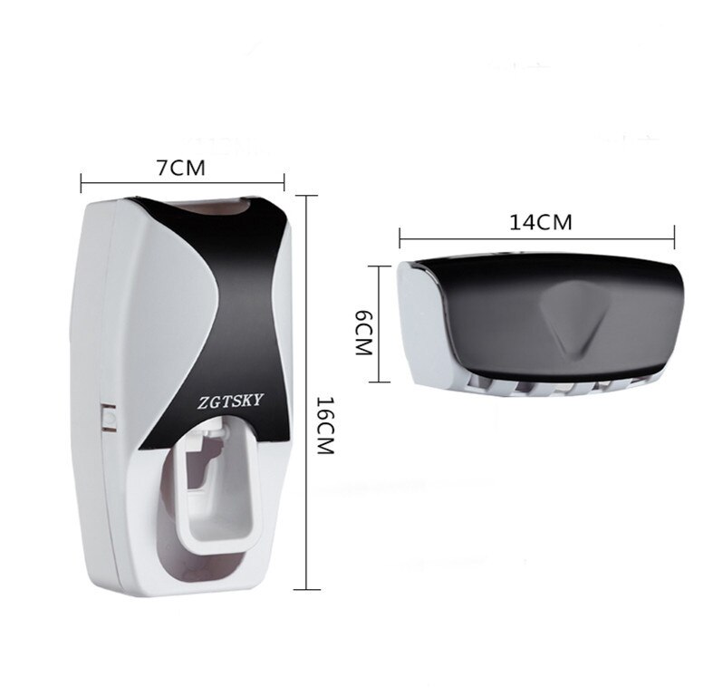 Dispenser automatico di dentifricio, Set di portaspazzolino, aspirazione antipolvere e appiccicosa, spremiagrumi per bagno a parete