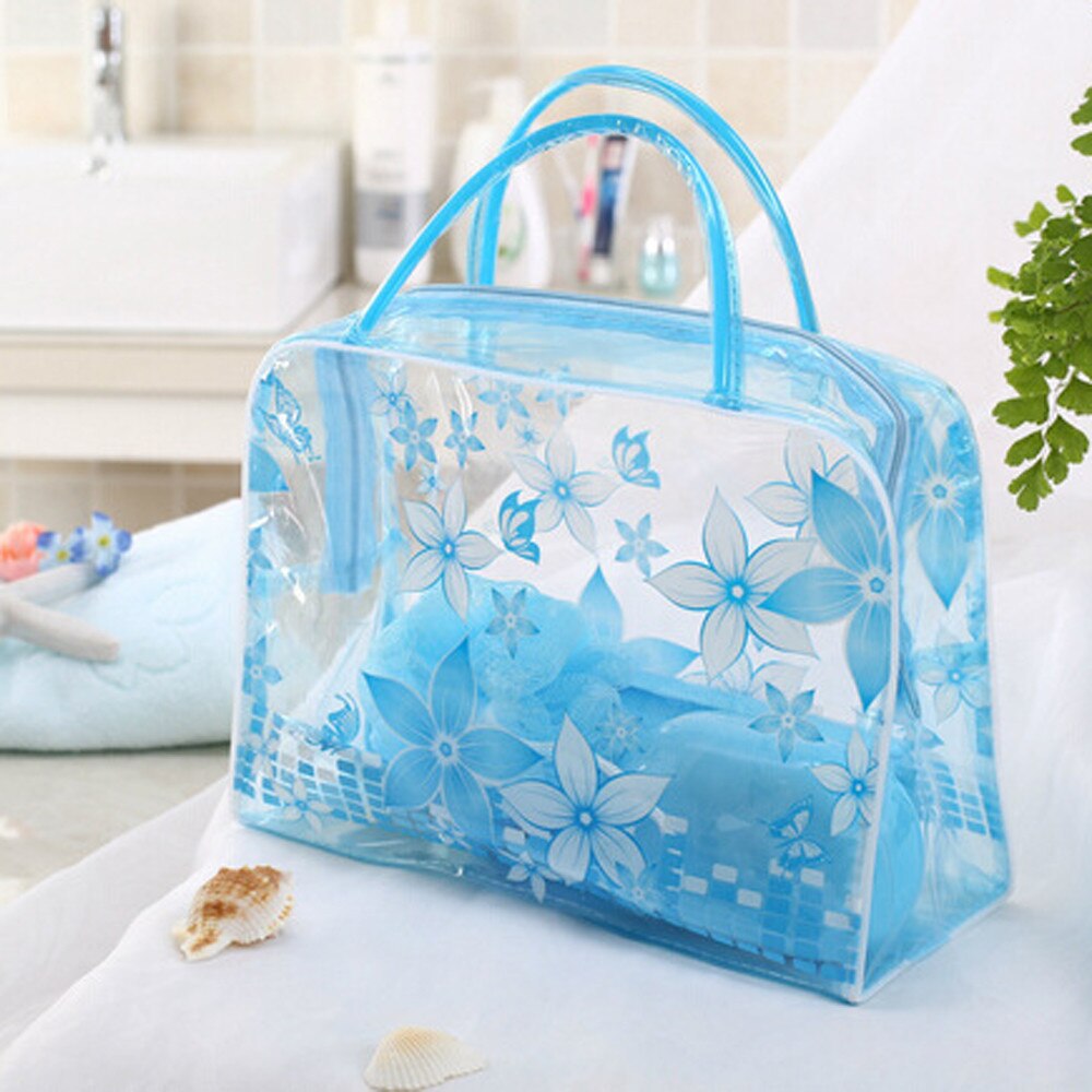 Vrouw Zakken Transparant PVC Bloem Waterproof Make-Up Toilettas Travel Wash Cosmetische Pouch kosmetik tas neceser mujer peque o