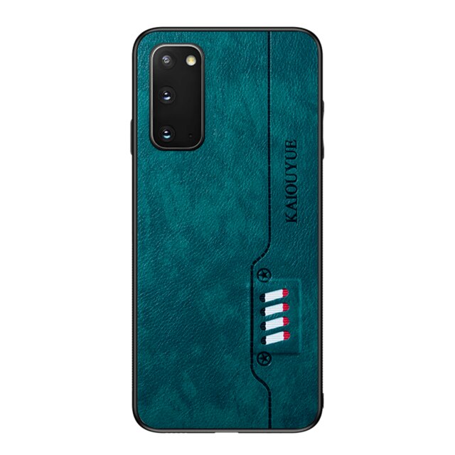 Custodia rigida in pelle di lusso per Samsung Galaxy S20 FE custodia morbida antiurto Cover posteriore su armatura Samsun S20 FE S 20 Fun Edition: S20 FE 4G / Green