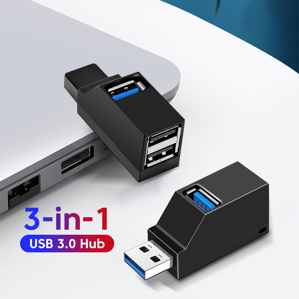 USB 3.0 HUB Adapter Extender Mini USB Splitter 3 in 1 USB Type C Hub Hoge Snelheid USB 2.0 Adapter voor PC Laptop U Disk Kaartlezer